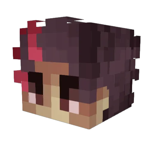 Juleow Minecraft avatar head, 3D render