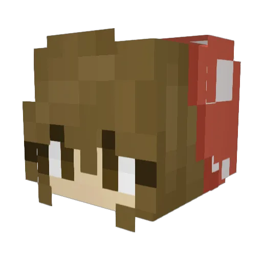 Jules048 Minecraft avatar head, 3D render