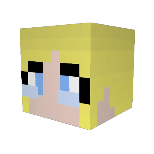 Jules76 Minecraft avatar head, 3D render