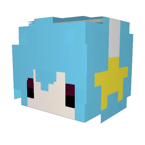 Jules_sss Minecraft avatar head, 3D render