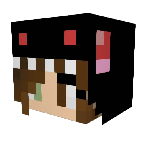 Julesaur Minecraft avatar head, 3D render