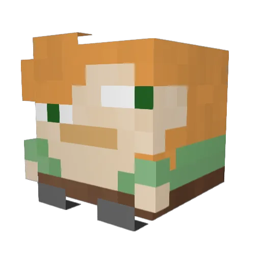 Juli1038 Minecraft avatar head, 3D render