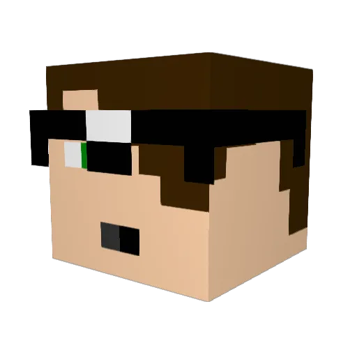 Juli5700 Minecraft avatar head, 3D render