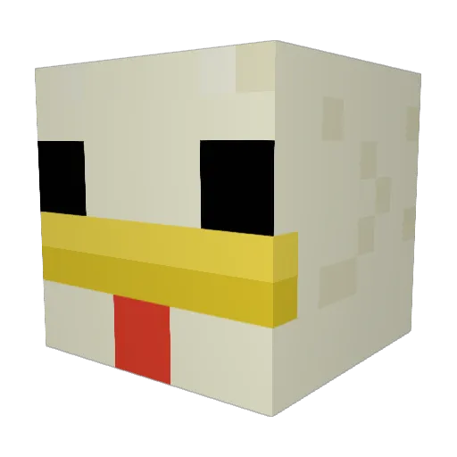 Juli606 Minecraft avatar head, 3D render