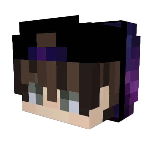 JuliBgn Minecraft avatar head, 3D render
