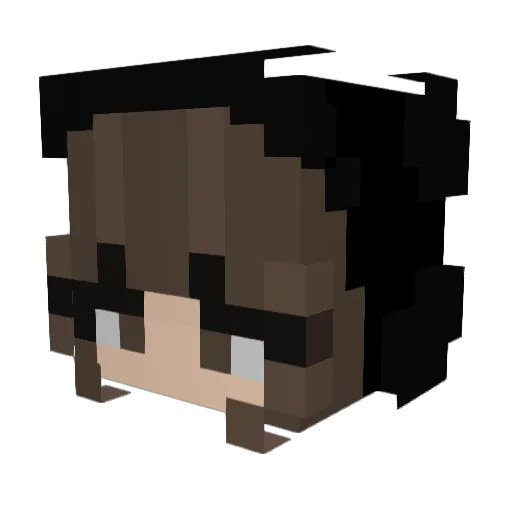 JuliJuliet Minecraft avatar head, 3D render