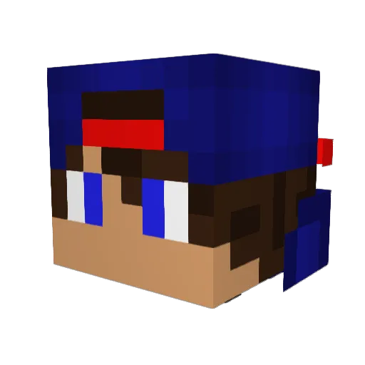 JuliKSC Minecraft avatar head, 3D render