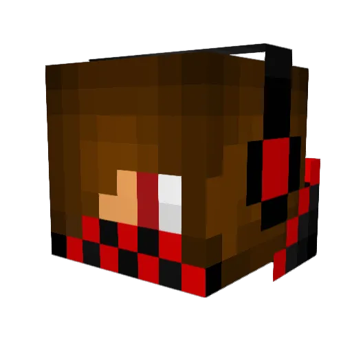 JuliMM Minecraft avatar head, 3D render