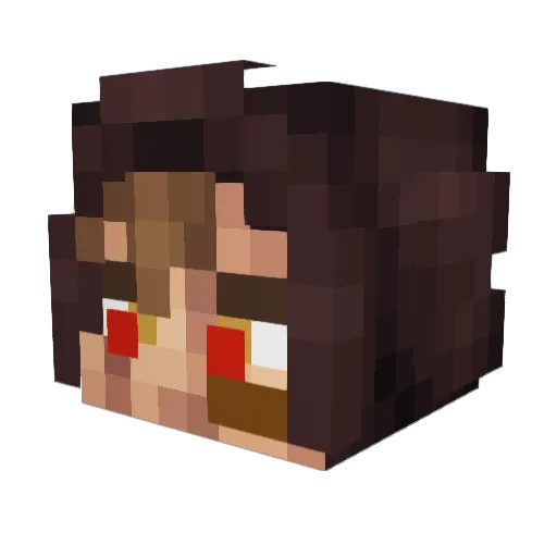 JuliMissile Minecraft avatar head, 3D render