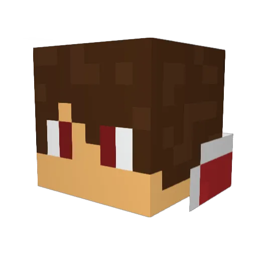 Juli_173 Minecraft avatar head, 3D render