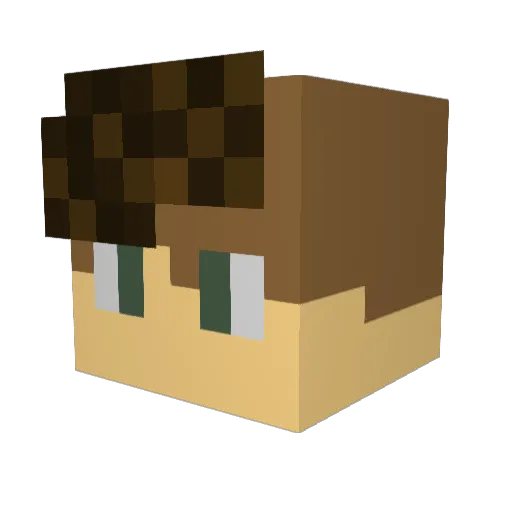 Juli_538 Minecraft avatar head, 3D render