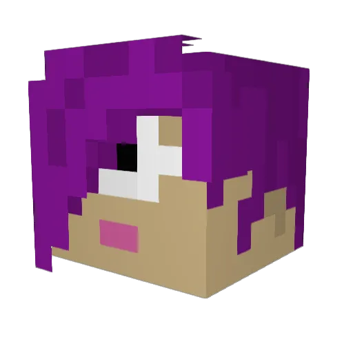 Juli_6891 Minecraft avatar head, 3D render