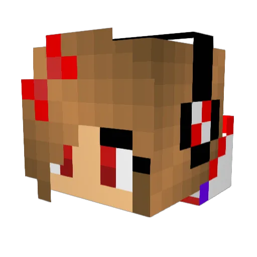 Julia001 Minecraft avatar head, 3D render