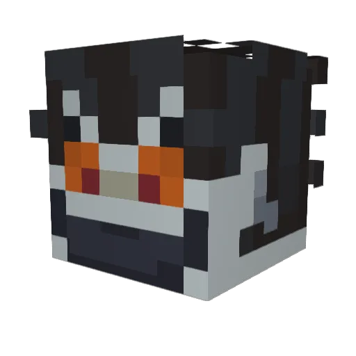 Julia0709K Minecraft avatar head, 3D render