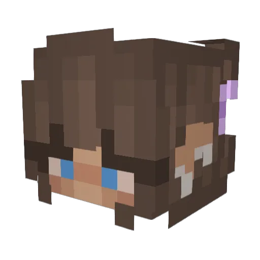 Julia1103 Minecraft avatar head, 3D render