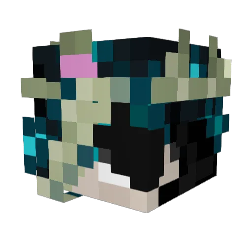 Julia1620 Minecraft avatar head, 3D render