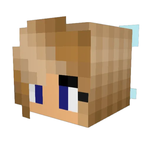 Julia175 Minecraft avatar head, 3D render