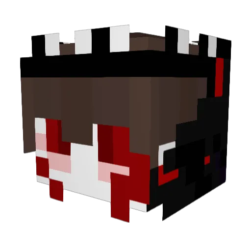 JuliaG4m3s Minecraft avatar head, 3D render