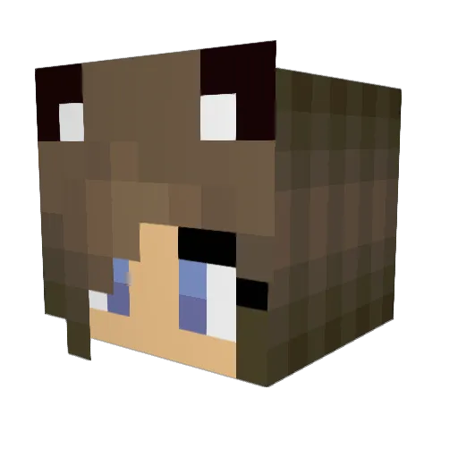 JuliaGamePlayXD Minecraft avatar head, 3D render