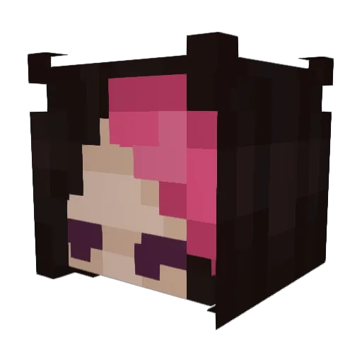 JuliaHwang13 Minecraft avatar head, 3D render