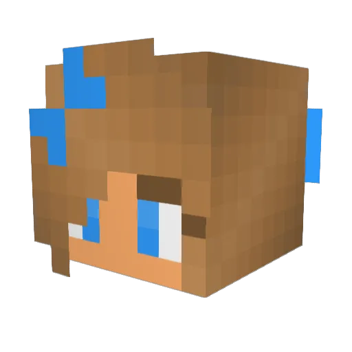 JuliaKij Minecraft avatar head, 3D render