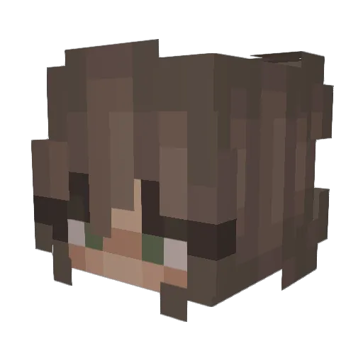 JuliaLopes Minecraft avatar head, 3D render