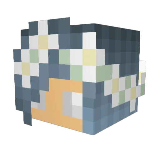 JuliaLove Minecraft avatar head, 3D render