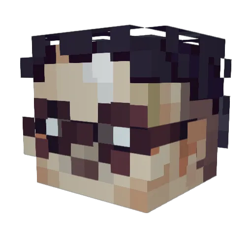 JuliaShantiPuca Minecraft avatar head, 3D render