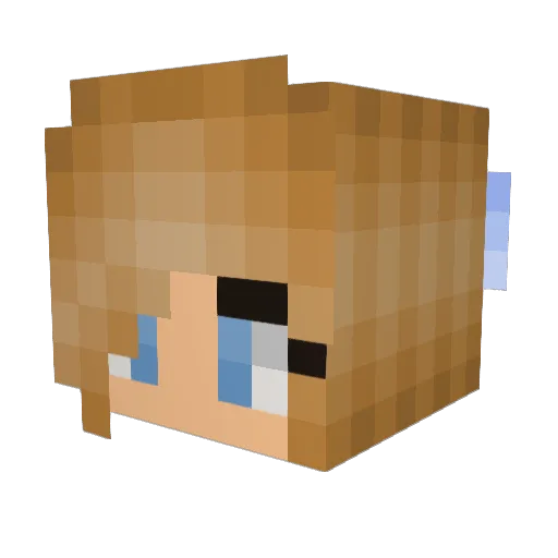 JuliaTryHqrd Minecraft avatar head, 3D render
