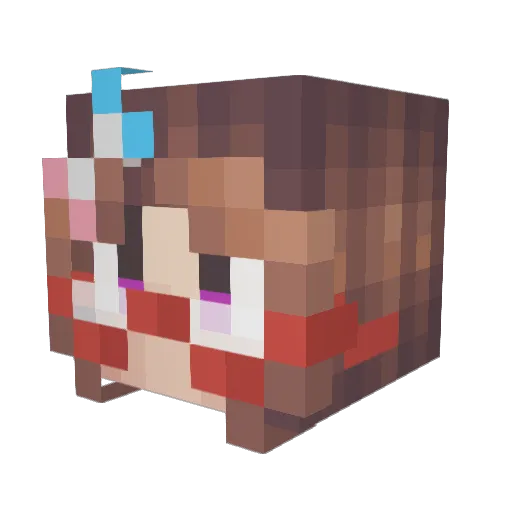 Julia_1439 Minecraft avatar head, 3D render