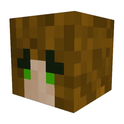 Julia_KRA Minecraft avatar head, 3D render