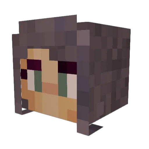 Julia_Lacroix Minecraft avatar head, 3D render