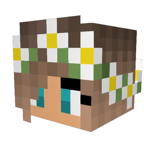 Julia_nnn Minecraft avatar head, 3D render