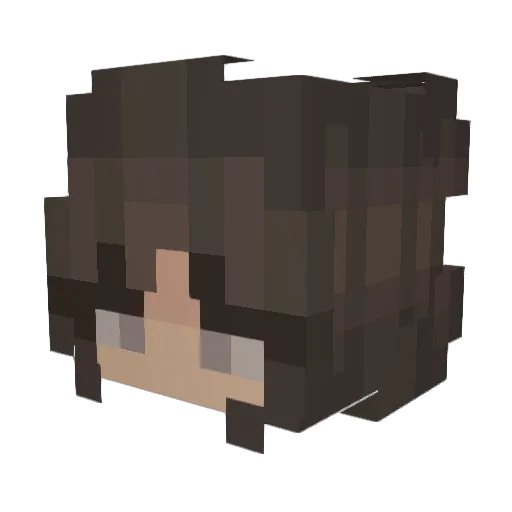 Julia_rose_1 Minecraft avatar head, 3D render