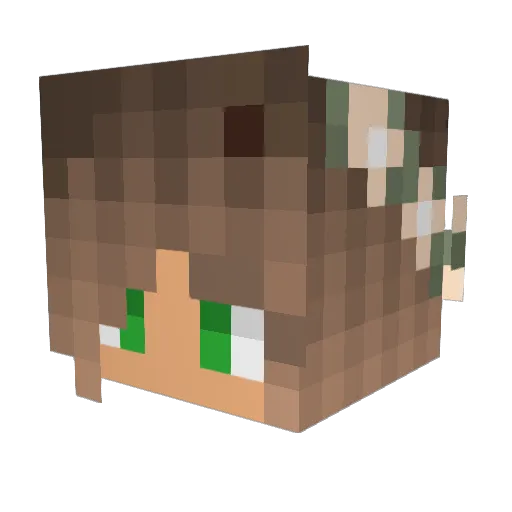 Juliaa_x Minecraft avatar head, 3D render