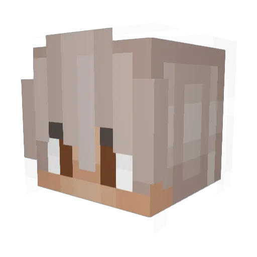 Juliaan5k Minecraft avatar head, 3D render