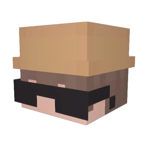 Juliaano Minecraft avatar head, 3D render