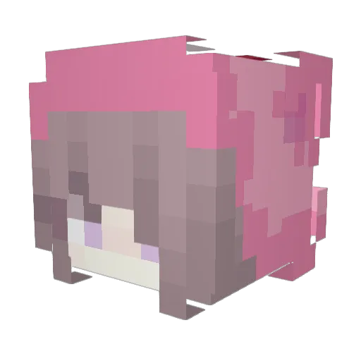 Juliabigby Minecraft avatar head, 3D render