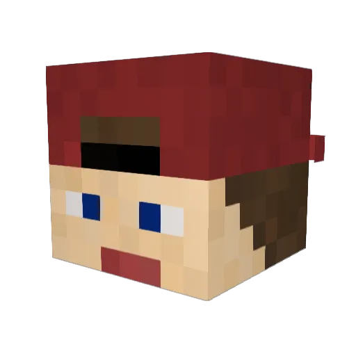 JuliallaPK Minecraft avatar head, 3D render
