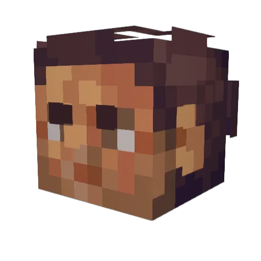 JulianBashir Minecraft avatar head, 3D render