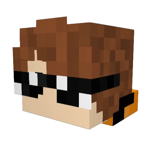 JulianDNS Minecraft avatar head, 3D render