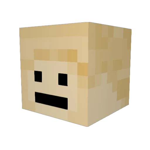 JulianUccetta Minecraft avatar head, 3D render