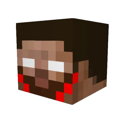 Julian_1 Minecraft avatar head, 3D render