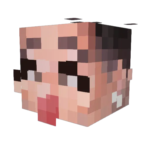 Juliancach Minecraft avatar head, 3D render
