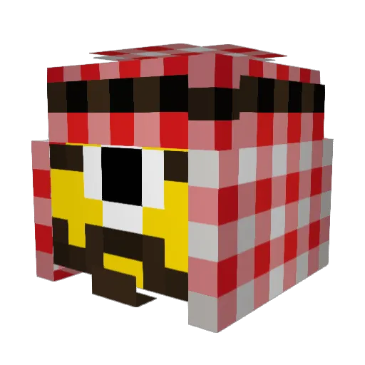 JulianoLindao Minecraft avatar head, 3D render