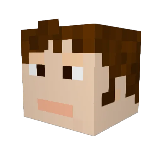 Julianos Minecraft avatar head, 3D render