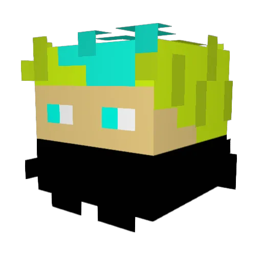Juliansd Minecraft avatar head, 3D render