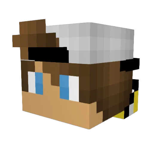 Julianvkx Minecraft avatar head, 3D render
