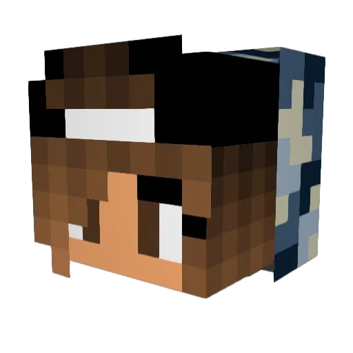Juliare Minecraft avatar head, 3D render