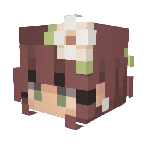 Juliasavannah Minecraft avatar head, 3D render